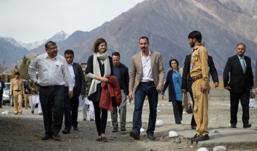 Prince Rahim and Princess Salwa Aga Khan arrive in Gahkuch, Punial Valley, Ghizer District in Gilgit-Baltistan. During their sta